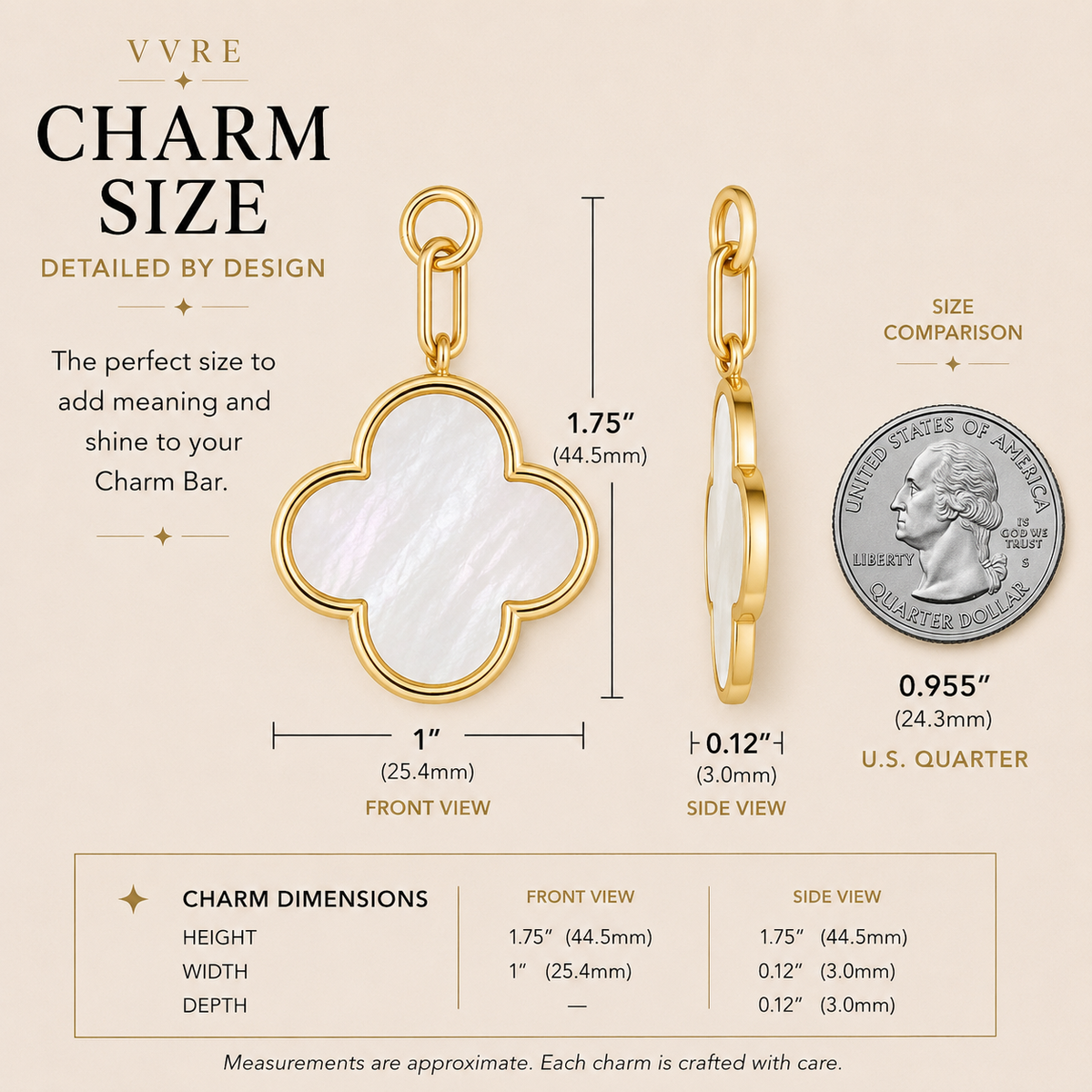 Pearl Muse | Mother-of-Pearl Quatrefoil Charm
