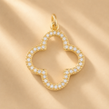 Gilded Glow | Pavé Quatrefoil Charm