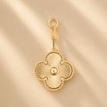Golden Era | Textured Gold Quatrefoil Charm