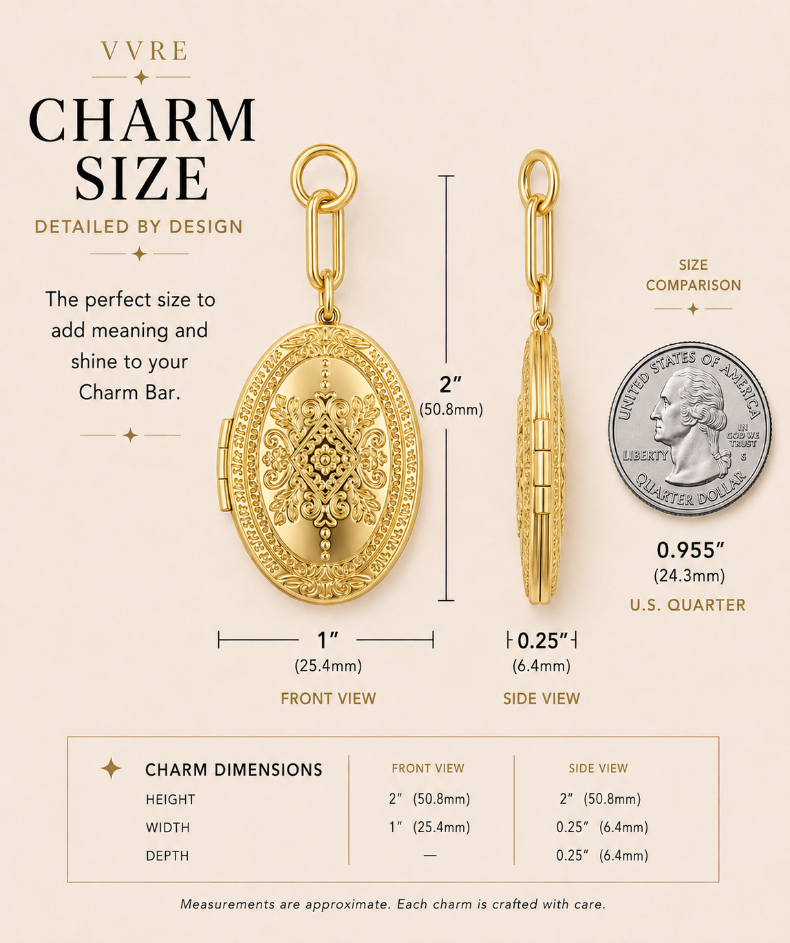 Keepsake | Ornate Oval Locket Charm