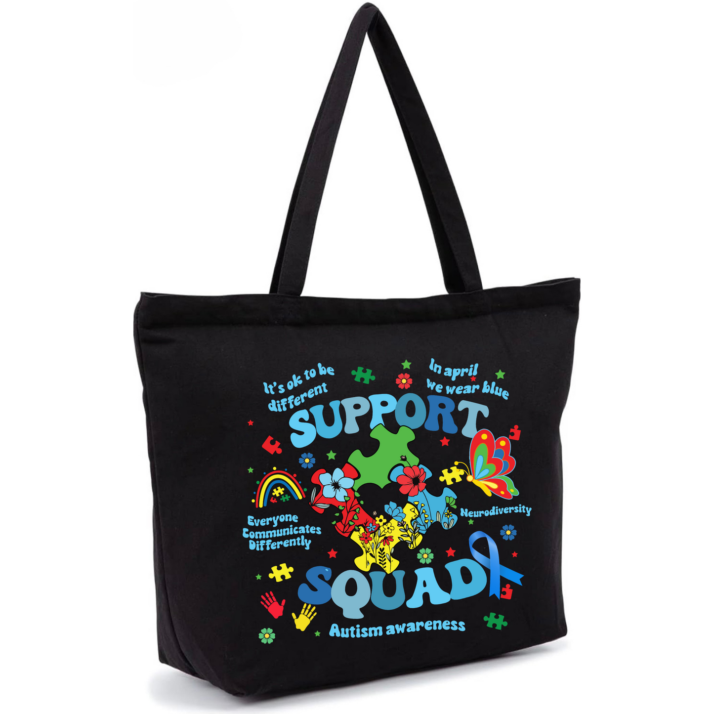 Autism Awareness- Canvas Shopper Bag