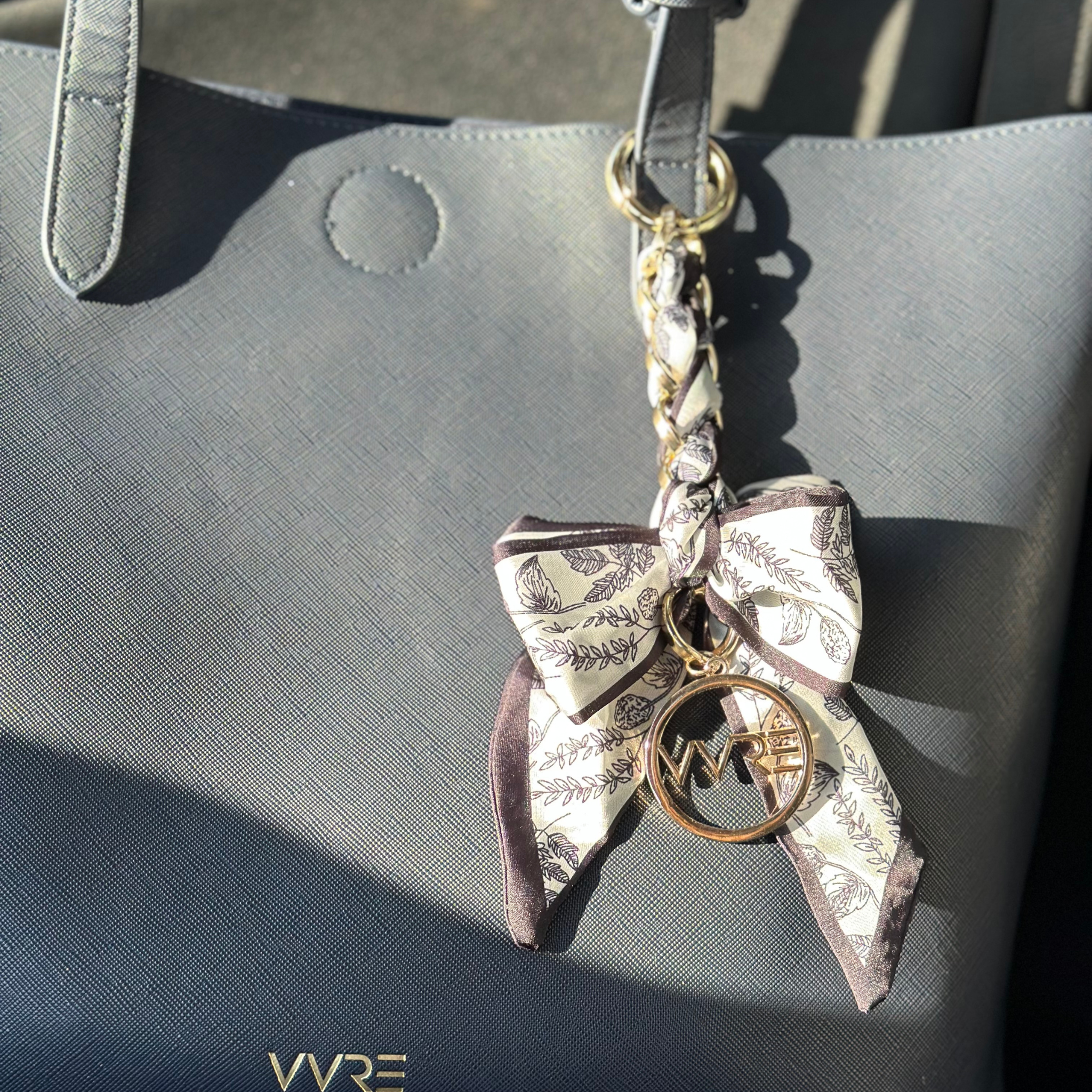 Bow Ribbon Bag Charm- Black