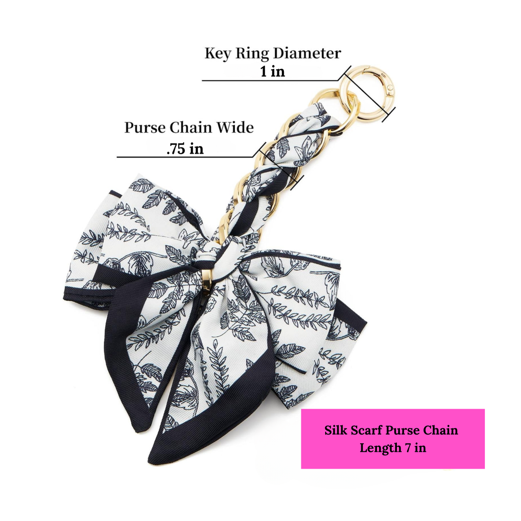 Bow Ribbon Bag Charm- Black