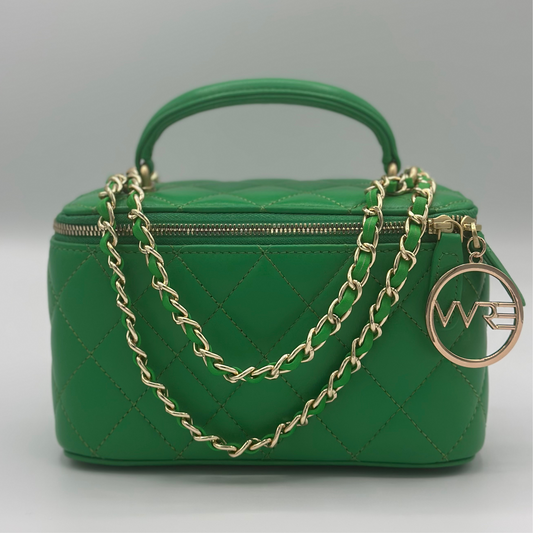 Makenzi Leather Vanity - Green